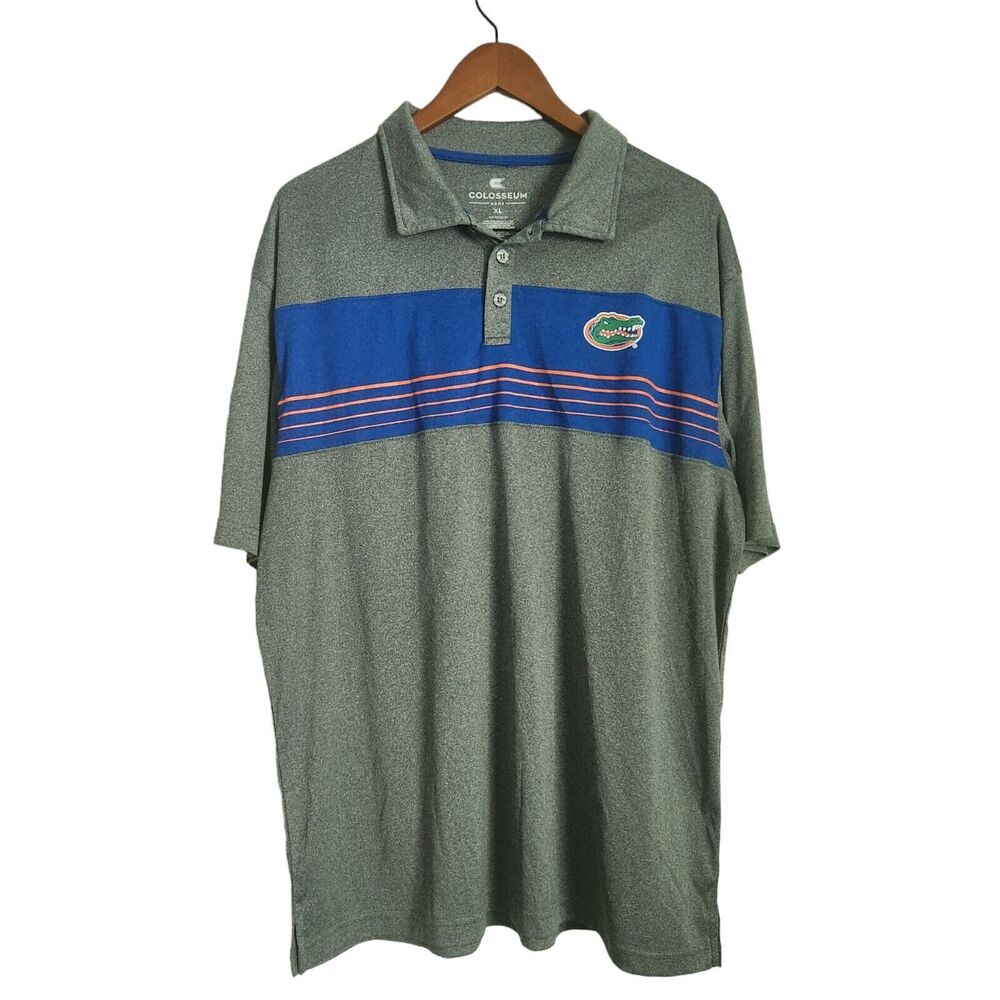 Florida Gators Polo Shirt Mens XL Short Sleeve College Classics Orange Blue Logo